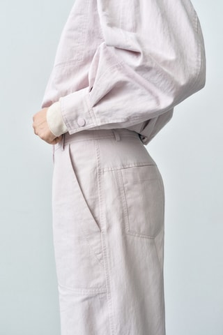 Pantalon wideleg coutures décoratives - Lilas