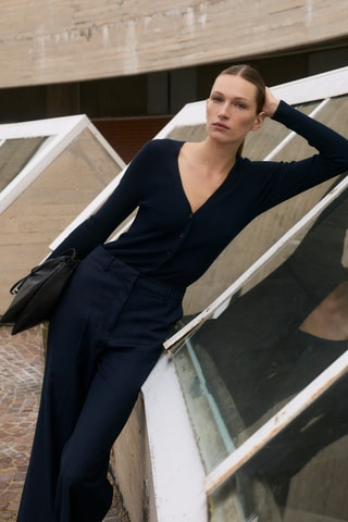 Combinaison bi-matière - Bleu marine