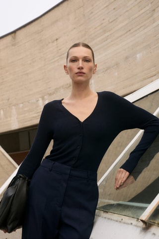 Combinaison bi-matière - Bleu marine