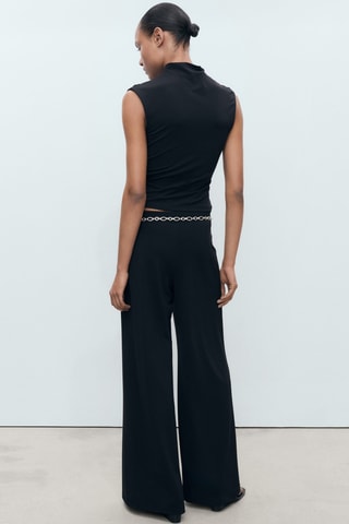 Pantalon palazzo godets - Noir