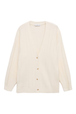 Cardigan long à boutons - Ecru