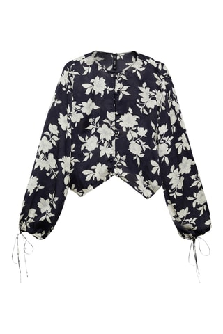 Blouse en imprimé floral - Noir