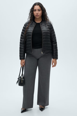 Anorak court matelassé poches - Noir