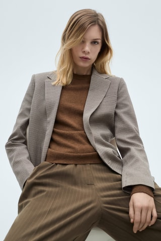 Blazer croisé double boutonnage - Marron