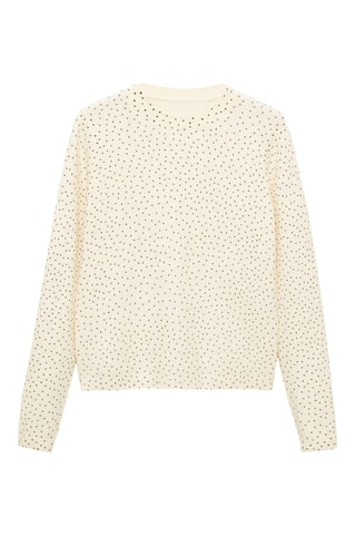 Pull-over maille pois - Ecru