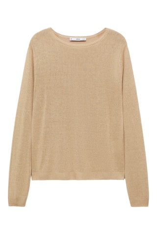 Pull col bateau lin mélangé - Marron