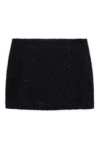 Minijupe tissu bouclette - Noir