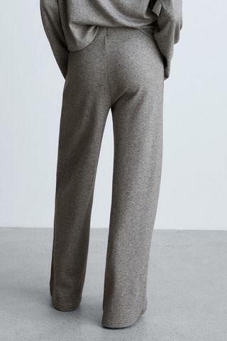 Pantalon droit maille - Gris