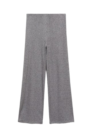 Pantalon droit maille - Gris