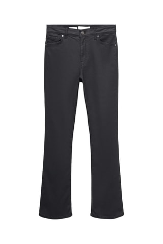 Jean Sienna flare crop enduit - Noir