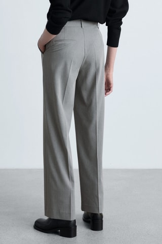Pantalon droit taille normale - Gris