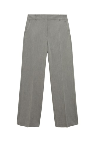 Pantalon droit taille normale - Gris