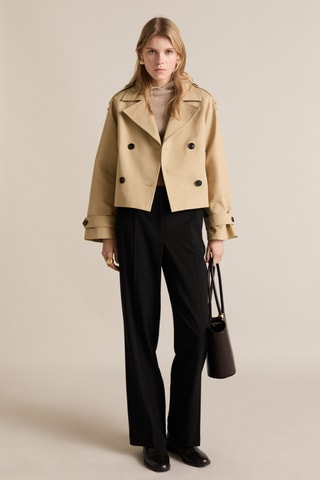 Pantalon droit taille normale - Noir