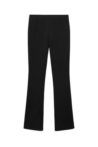Pantalon skinny-fit ouvertures à l'ourlet - Noir