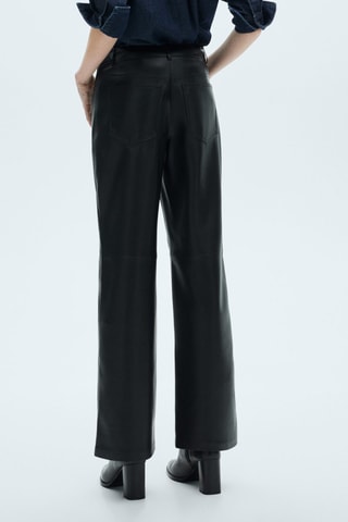 Pantalon droit simili-cuir - Noir