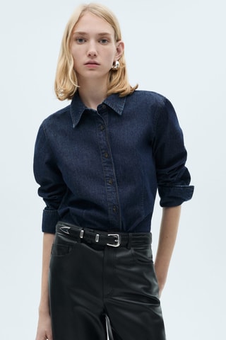 Pantalon droit simili-cuir - Noir