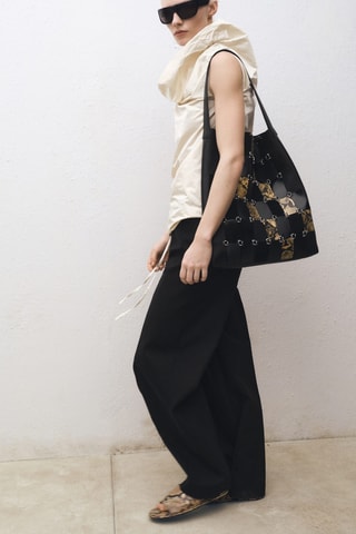 Pantalon de jogging en laine mélangée combiné - Noir