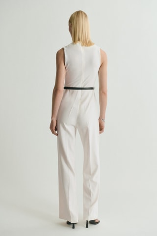 Combinaison col bénitier ceinture - Blanc cassé