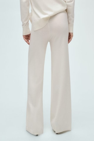 Pantalon wideleg maille fine - Ecru