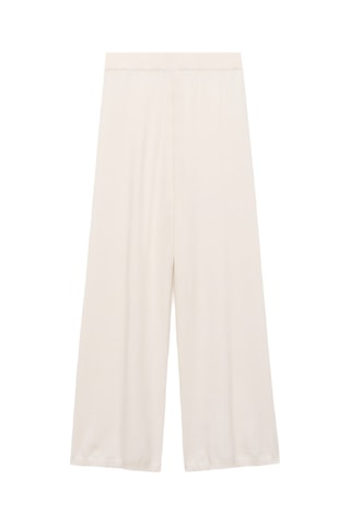 Pantalon wideleg maille fine - Ecru