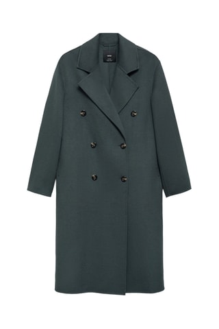 Manteau laine fait main oversize - Bleu pétrole
