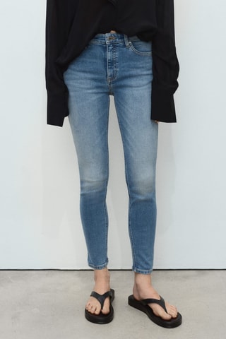 Jean skinny taille normale - Bleu