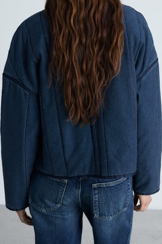 Veste bomber matelassée - Bleu marine