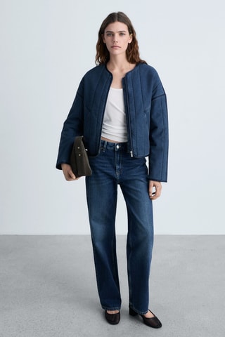 Veste bomber matelassée - Bleu marine