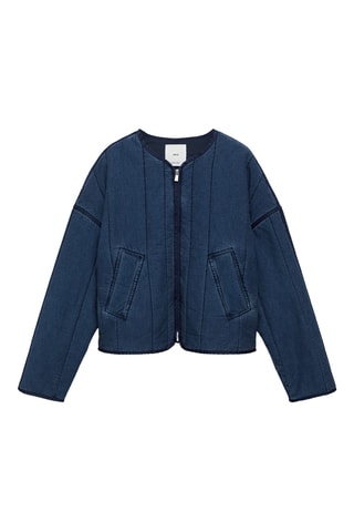 Veste bomber matelassée - Bleu marine