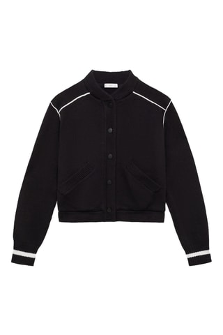 Veste bomber maille - Noir
