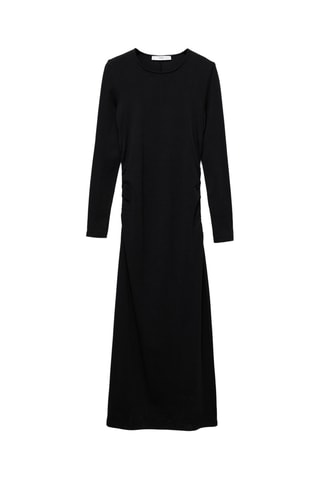 Robe midi coton - Noir