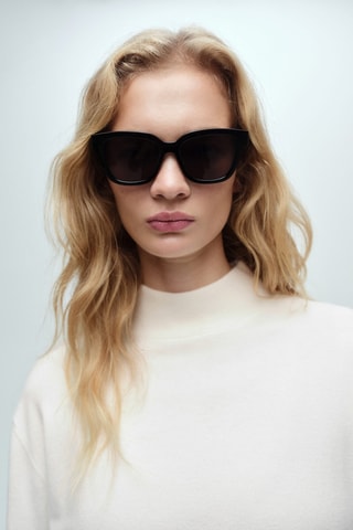 Pull-over maille col montant - Ecru