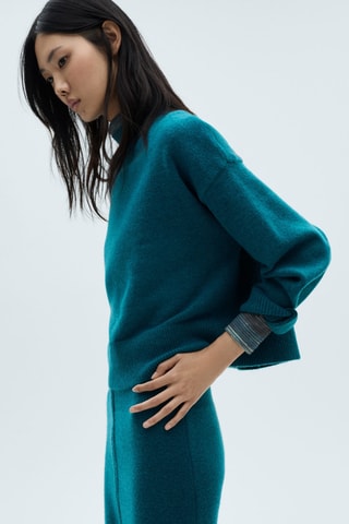 Jupe midi maille fermeture Éclair - Vert