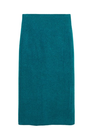 Jupe midi maille fermeture Éclair - Vert