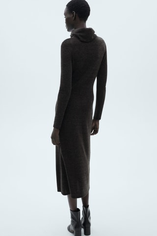 Robe maille col roulé - Gris