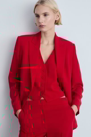 Gilet costume boutons - Rouge