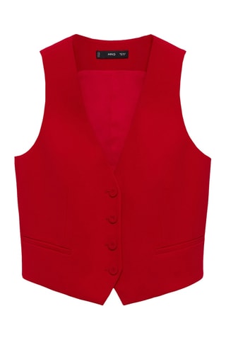 Gilet costume boutons - Rouge