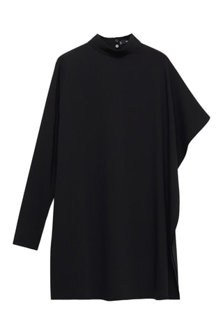 Robe courte manches asymétriques - Noir