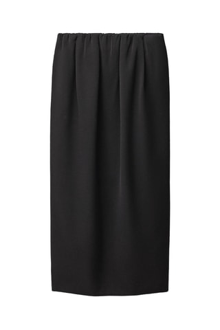 Jupe froncée droite - Noir