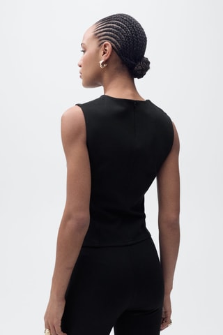 Top bretelles larges - Noir