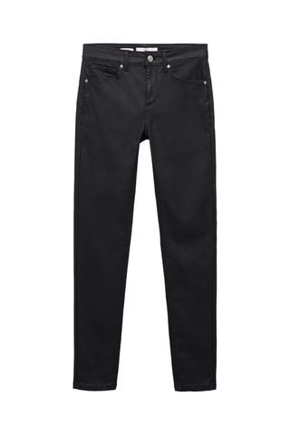 Jean skinny push-up enduit - Noir