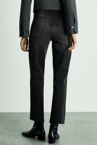 Jean Blanca droit crop - Noir