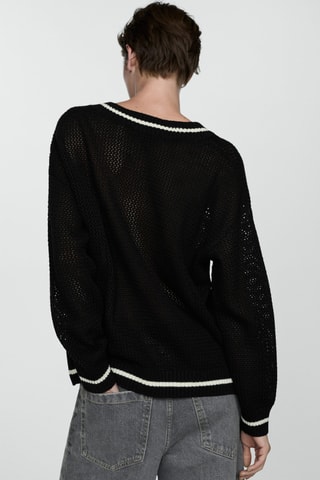 Pull-over oversize col V - Noir