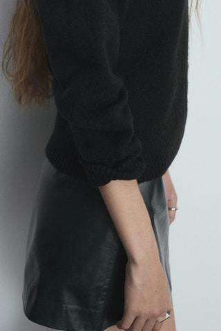 Pull-over maille détails brillants - Noir