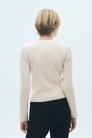 Pull-over col strass - Ecru