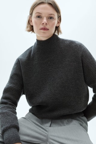 Pull-over en laine oversize - Anthracite