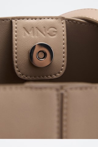 Mini sac cabas bandoulière - Blanc cassé