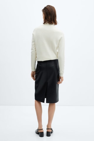 Jupe crayon similicuir - Noir