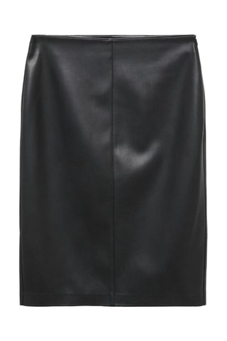 Jupe crayon similicuir - Noir