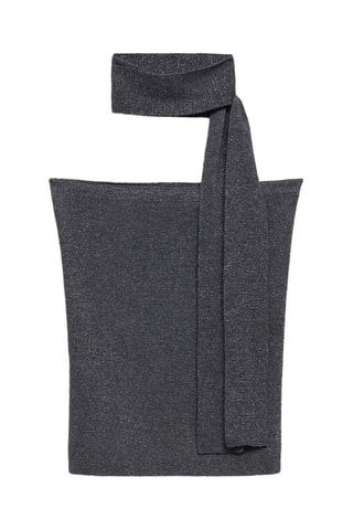 Top Lurex nœud - Gris